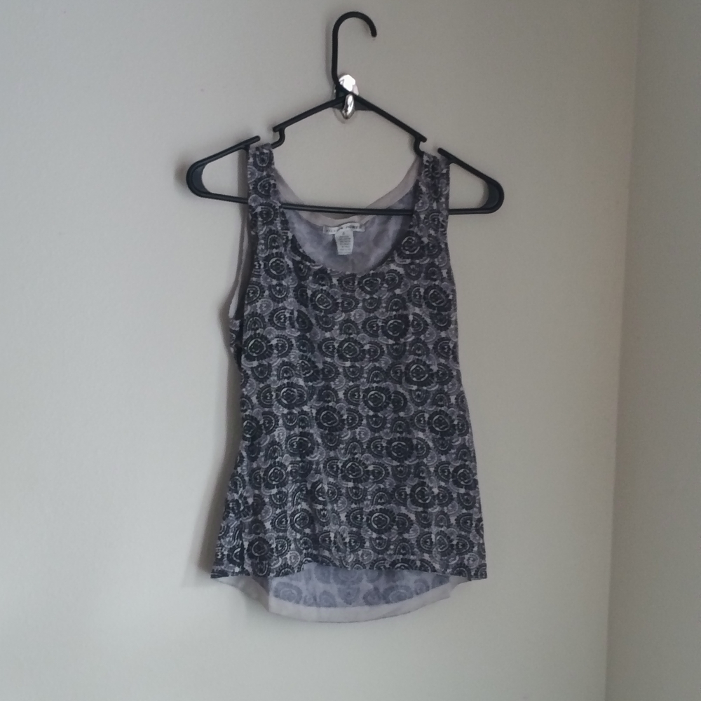 Jillian Jones Blouse Women S Black and Gray Tank Top Elegant Layering Versatile
